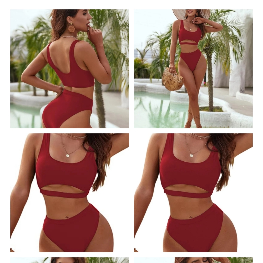 The Blooming Jelly Women's High Waisted Bikini Set is a stylish and flattering
